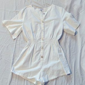 Sabo Skirt Playsuit in White.